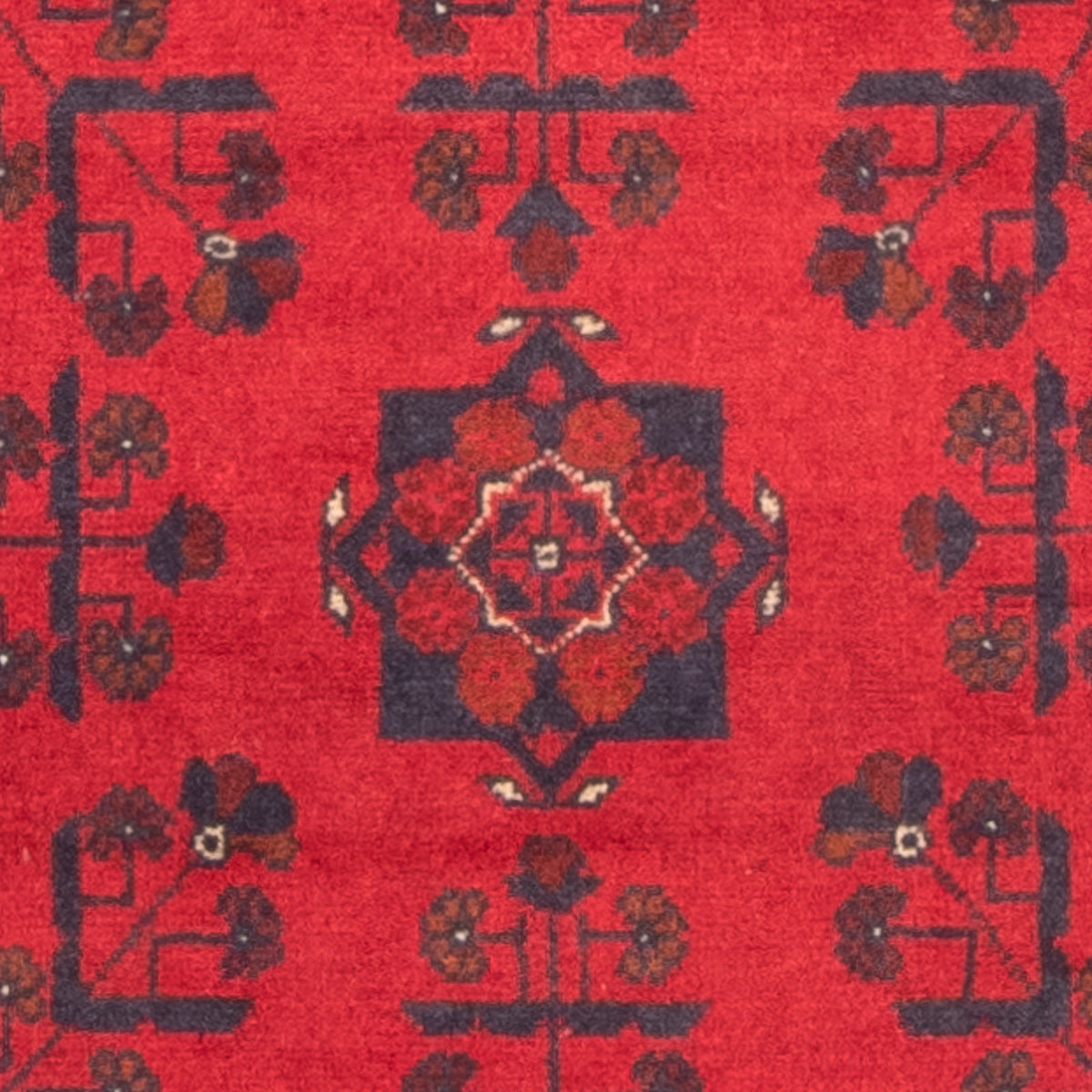 Runner Afghan Rug - Kunduz - 289 x 77 cm - red