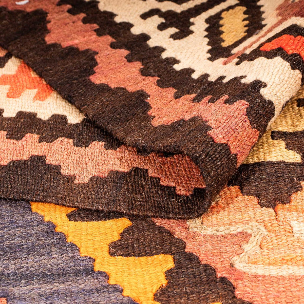 Runner Kelim Rug - Old - 275 x 140 cm - multicolored