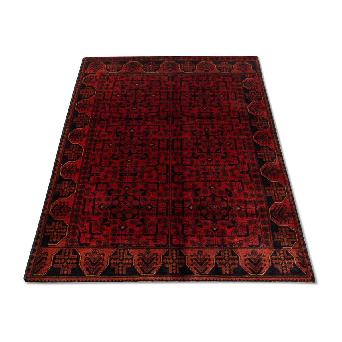 Afghan Rug - Kunduz - 189 x 116 cm - red