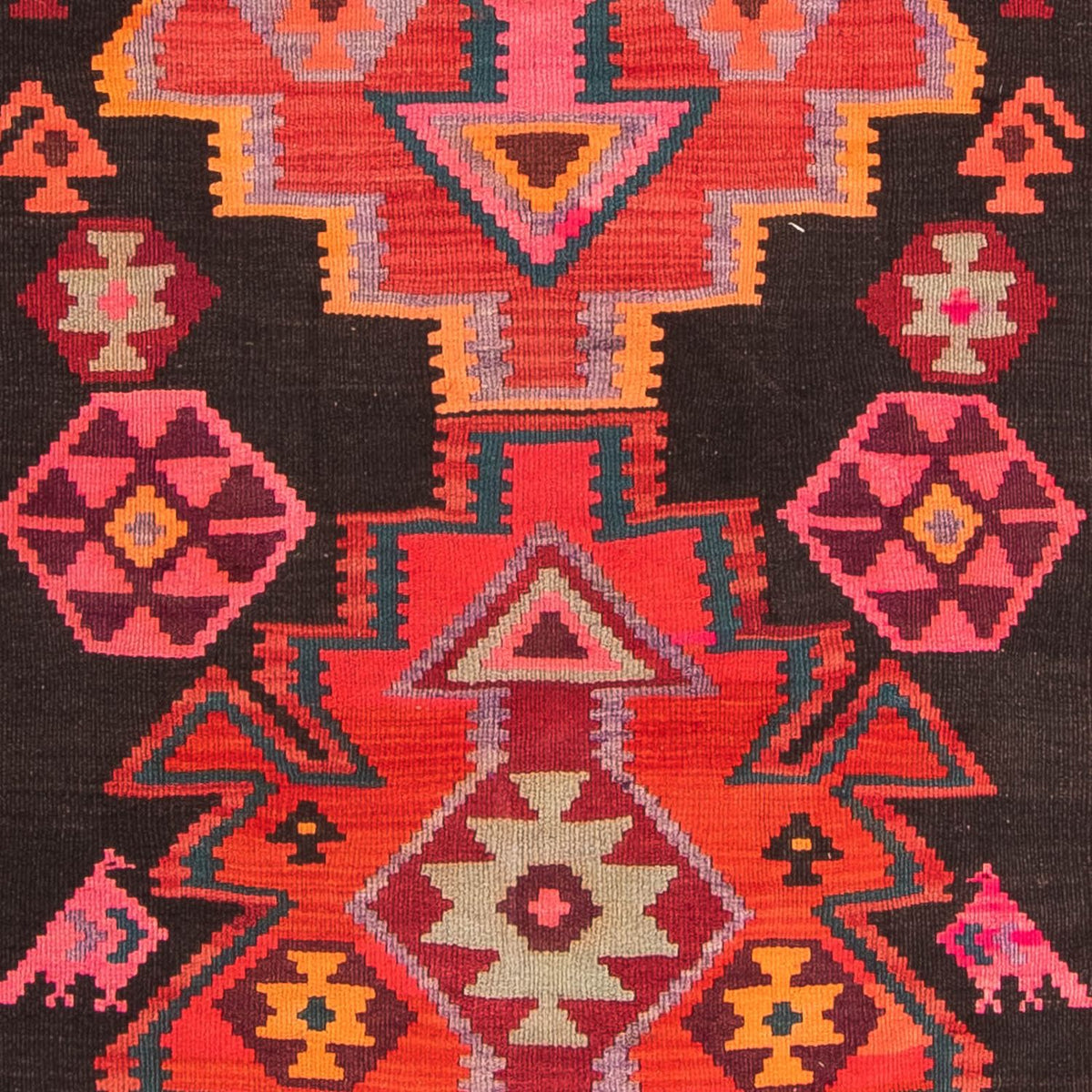 Runner Kelim Rug - Old - 335 x 150 cm - multicolored
