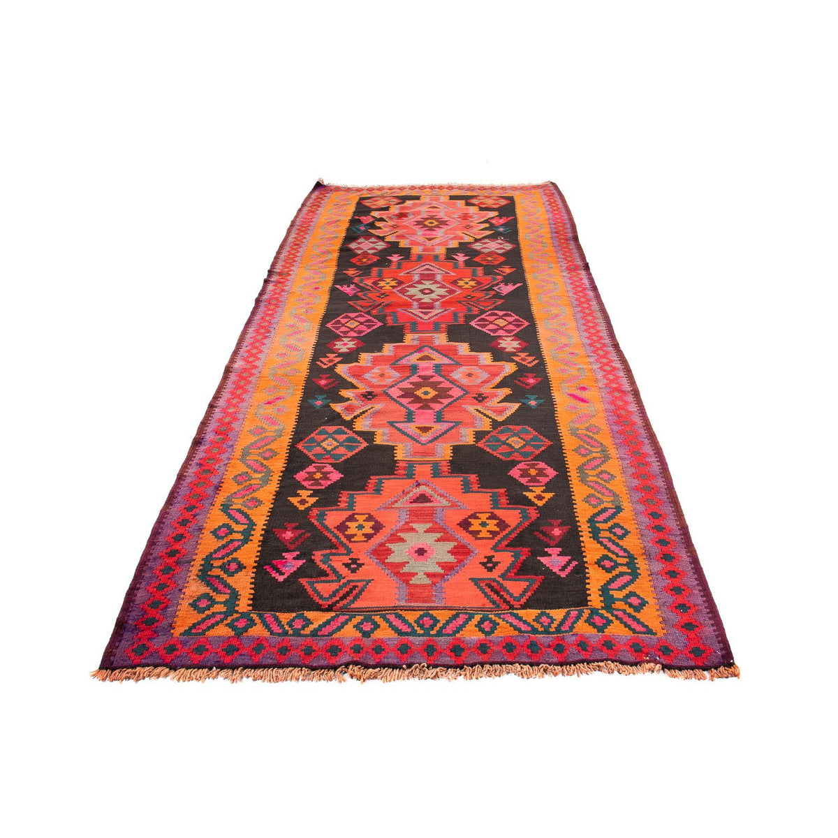 Runner Kelim Rug - Old - 335 x 150 cm - multicolored