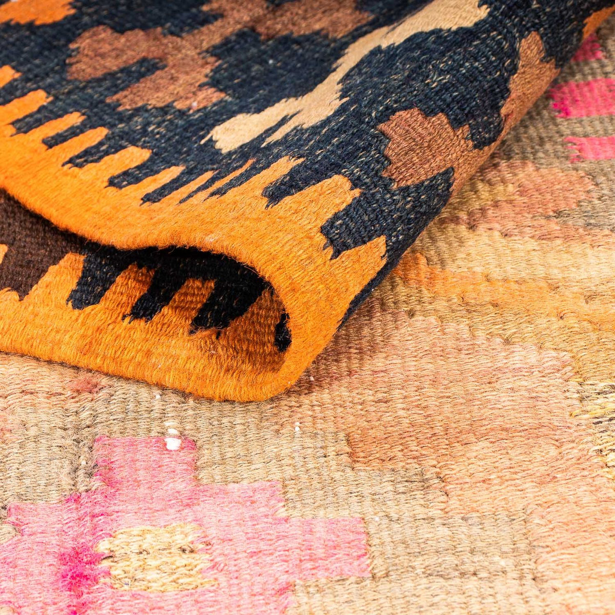 Runner Kelim Rug - Old - 245 x 110 cm - multicolored