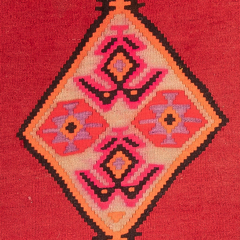 Runner Kelim Rug - Old - 490 x 190 cm - red