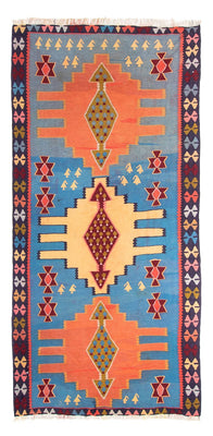 Runner Kelim Rug - Old - 280 x 140 cm - multicolored