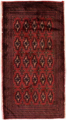 Turkaman Rug - 130 x 60 cm - red