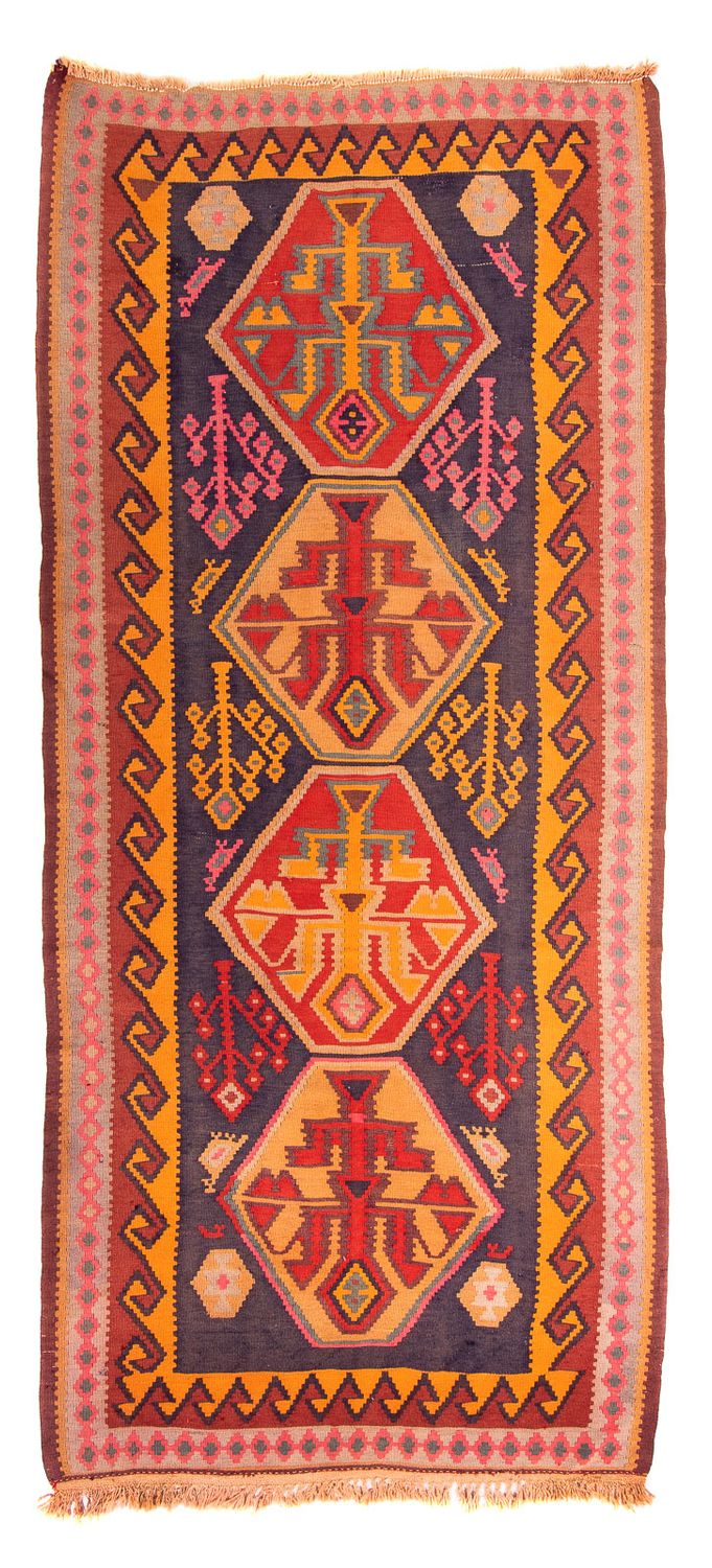 Runner Kelim Rug - Old - 340 x 155 cm - multicolored