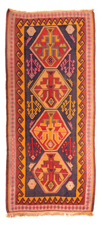 Runner Kelim Rug - Old - 340 x 155 cm - multicolored