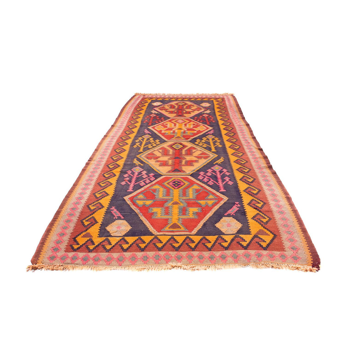 Runner Kelim Rug - Old - 340 x 155 cm - multicolored