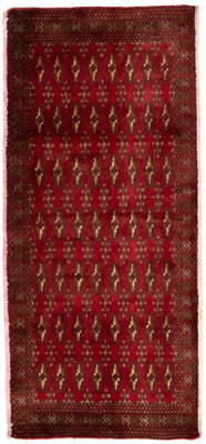 Turkaman Rug - 130 x 60 cm - red