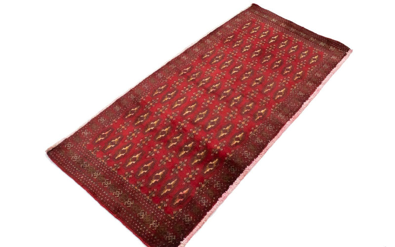 Turkaman Rug - 130 x 60 cm - red