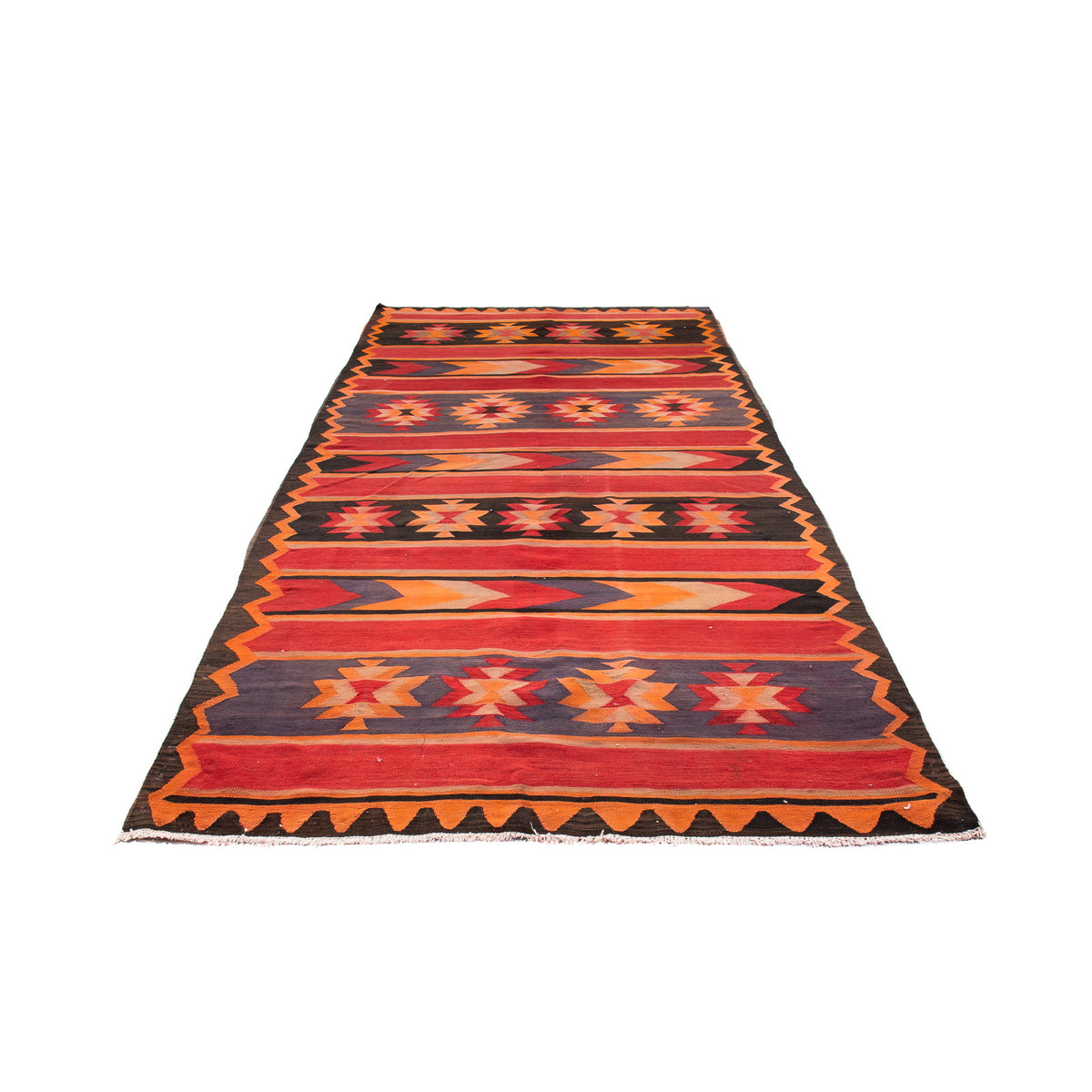 Runner Kelim Rug - Old - 325 x 150 cm - multicolored