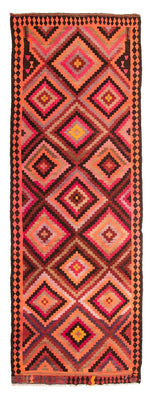 Runner Kelim Rug - Old - 370 x 140 cm - multicolored