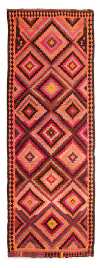 Runner Kelim Rug - Old - 370 x 140 cm - multicolored