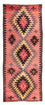 Runner Kelim Rug - Old - 405 x 150 cm - light red