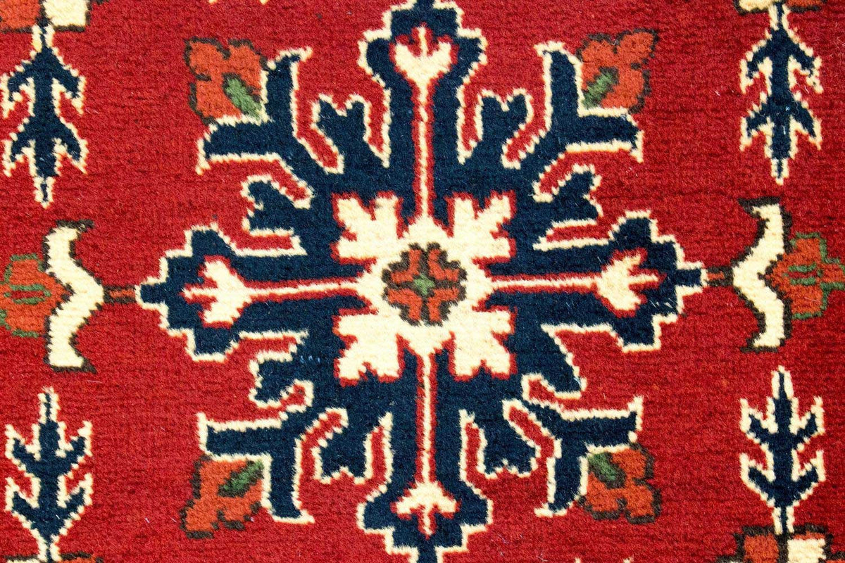 Runner Afghan Rug - Hatschlu - 297 x 84 cm - red