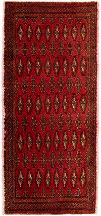 Turkaman Rug - 130 x 60 cm - red
