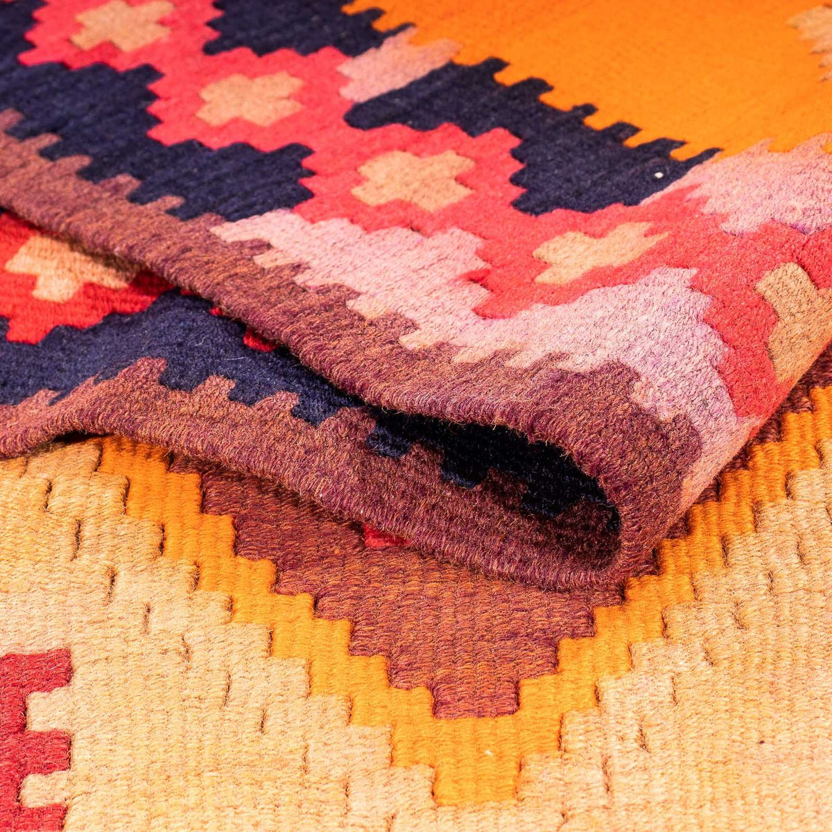 Runner Kelim Rug - Old - 320 x 155 cm - multicolored