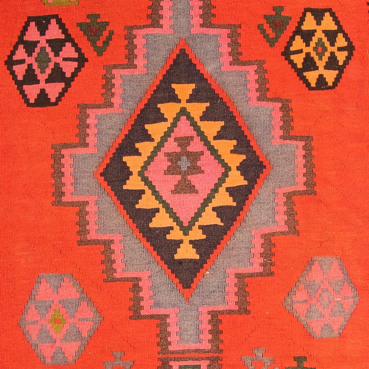 Runner Kelim Rug - Old - 330 x 155 cm - multicolored