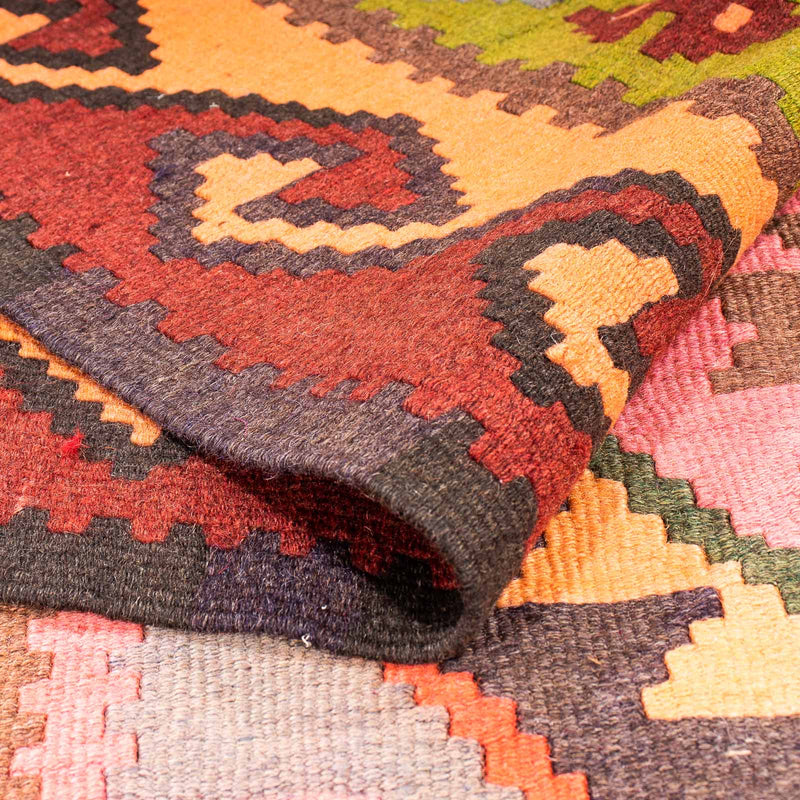 Runner Kelim Rug - Old - 330 x 155 cm - multicolored