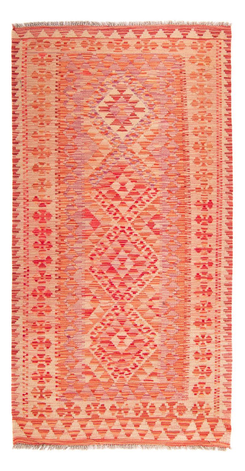 Kelim Rug - Splash - 185 x 101 cm - light red
