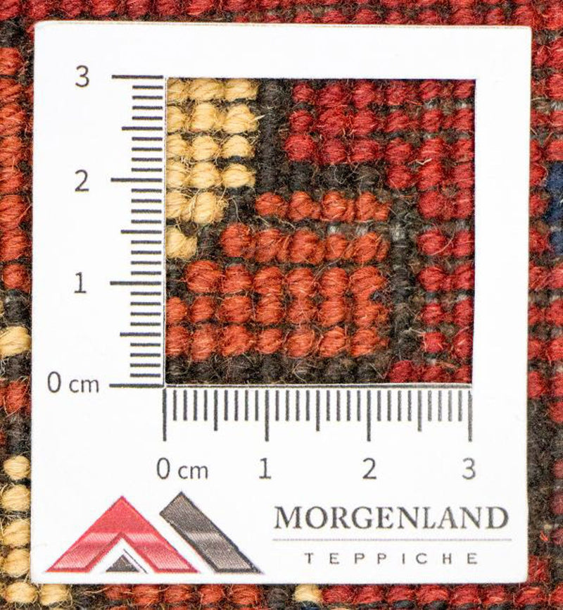 Runner Afghan Rug - Hatschlu - 307 x 83 cm - red