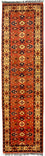Runner Afghan Rug - Hatschlu - 305 x 84 cm - orange