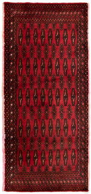 Turkaman Rug - 130 x 60 cm - red
