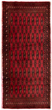 Turkaman Rug - 130 x 60 cm - red