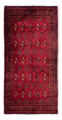 Turkaman Rug - 130 x 60 cm - dark red