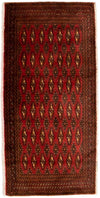 Turkaman Rug 60x130cm - Persian Rugs - Rectangle / Red / 60 x 130 cm Rectangle