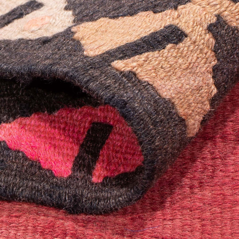 Runner Kelim Rug - Old - 380 x 185 cm - red