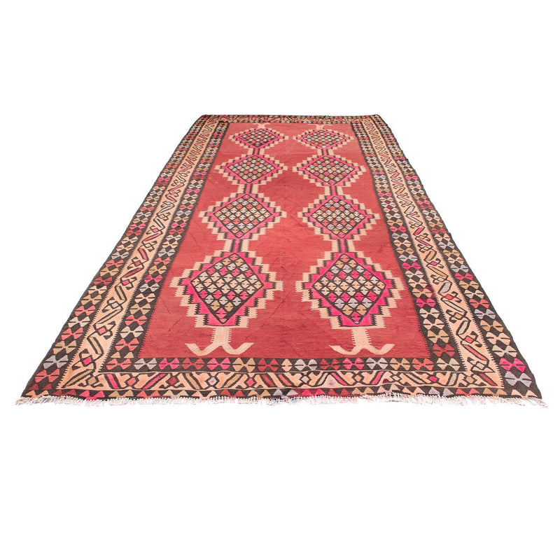 Runner Kelim Rug - Old - 380 x 185 cm - red
