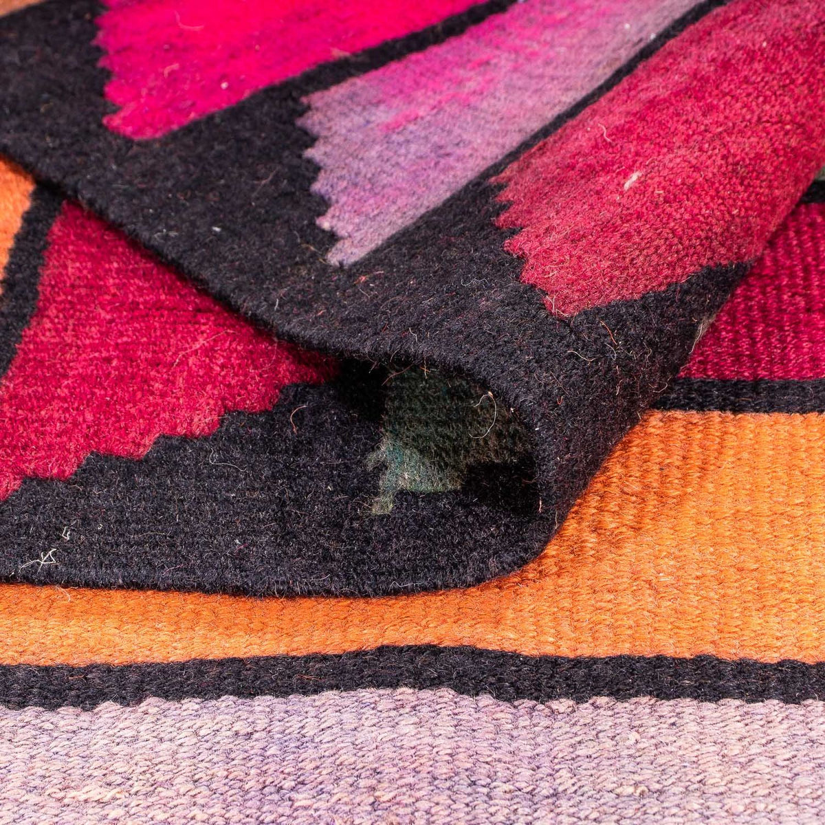 Runner Kelim Rug - Old - 330 x 150 cm - multicolored