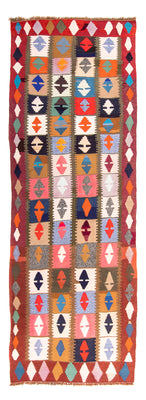 Runner Kelim Rug - Old - 345 x 122 cm - multicolored