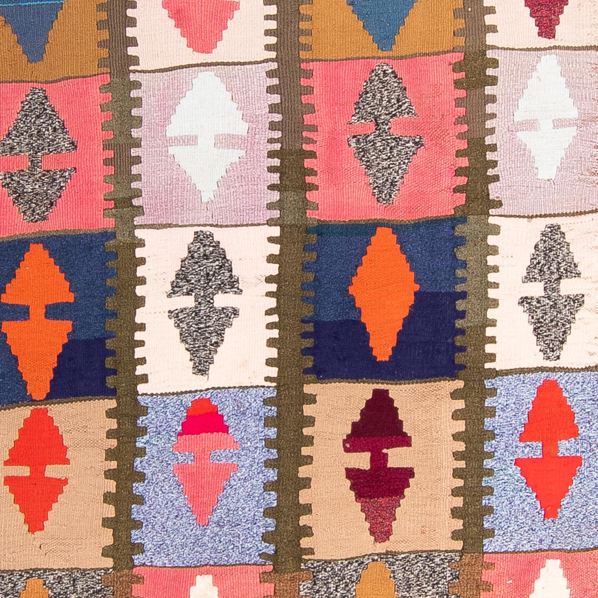 Runner Kelim Rug - Old - 345 x 122 cm - multicolored