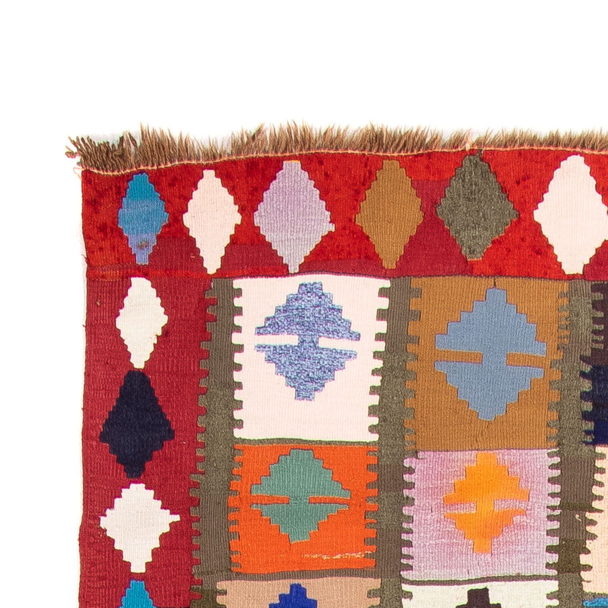 Runner Kelim Rug - Old - 345 x 122 cm - multicolored