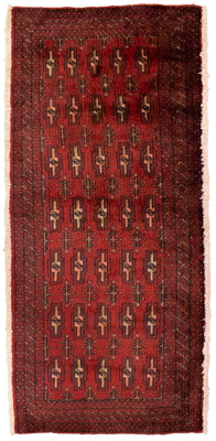 Turkaman Rug - 130 x 60 cm - red