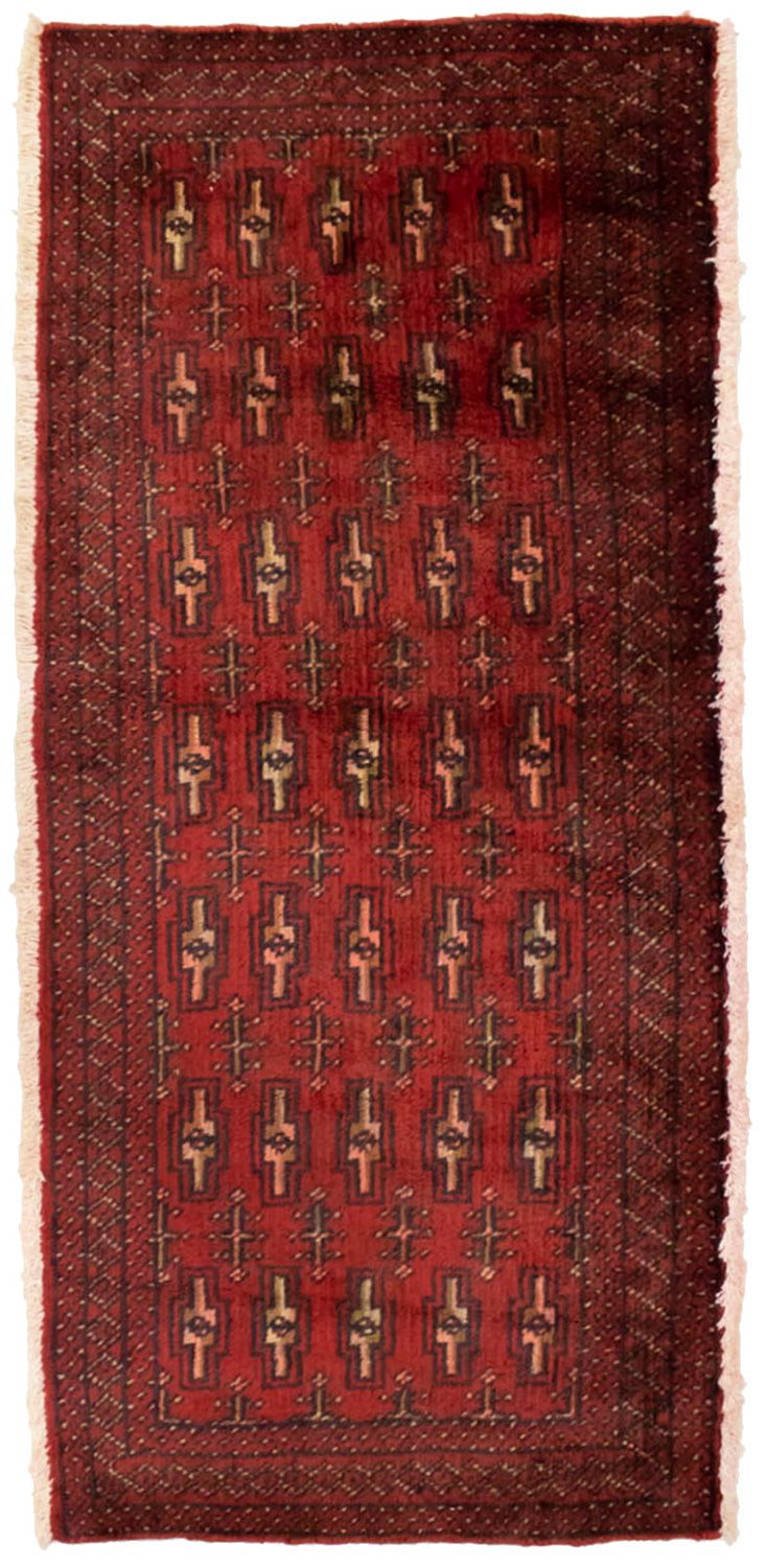 Turkaman Rug - 130 x 60 cm - red