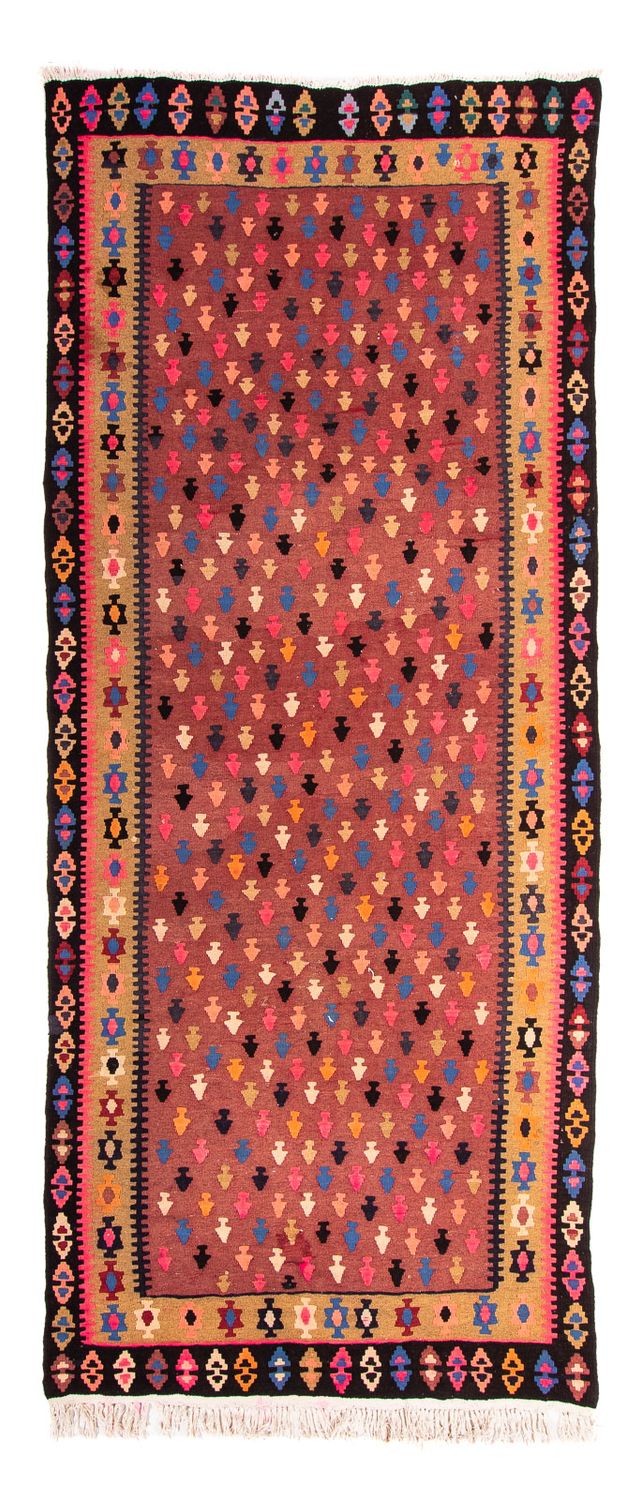 Runner Kelim Rug - Old - 330 x 145 cm - multicolored