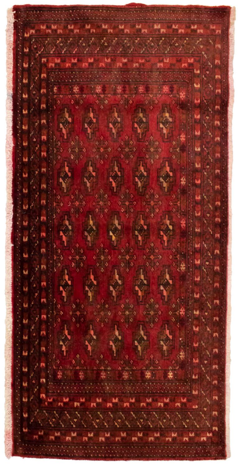 Turkaman Rug - 130 x 60 cm - red