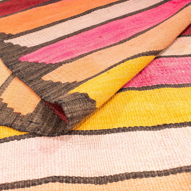 Runner Kelim Rug - Old - 370 x 160 cm - multicolored