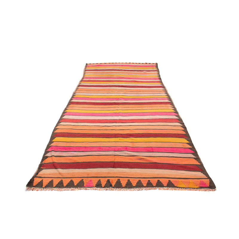 Runner Kelim Rug - Old - 370 x 160 cm - multicolored
