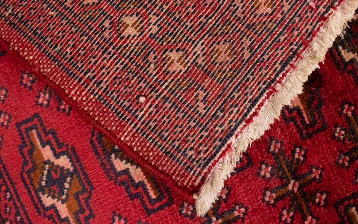 Turkaman Rug - 130 x 60 cm - red
