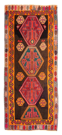 Runner Kelim Rug - Old - 330 x 155 cm - multicolored
