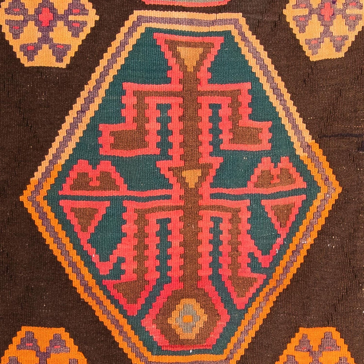 Runner Kelim Rug - Old - 330 x 155 cm - multicolored