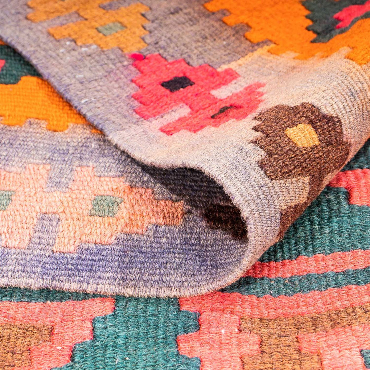 Runner Kelim Rug - Old - 330 x 155 cm - multicolored