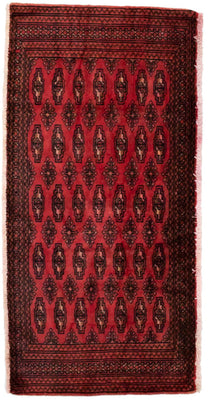 Turkaman Rug - 130 x 60 cm - red
