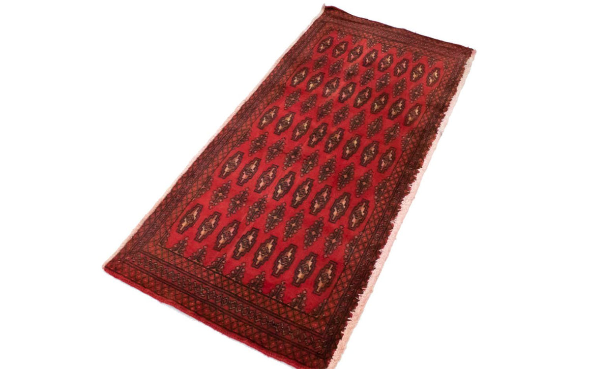 Turkaman Rug - 130 x 60 cm - red