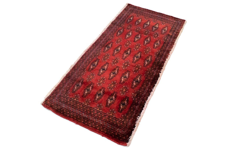 Turkaman Rug - 130 x 60 cm - red