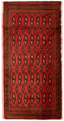 Turkaman Rug - 130 x 60 cm - red